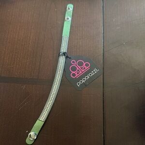 Paparazzi Mint and Silver Snap Bracelet